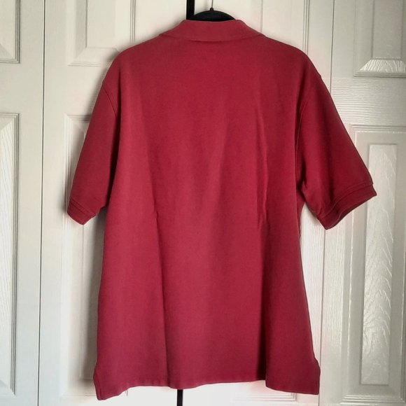 Men's Jos. A. Bank Traveler's Collection Burgundy Red Cotton Polo Shirt Size L - Picture 3 of 4